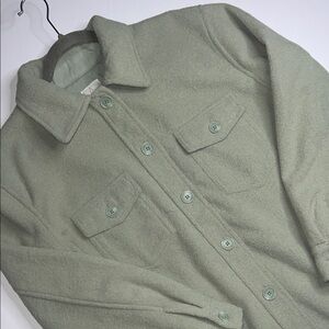 Joie Light Green Fleece  Shacket